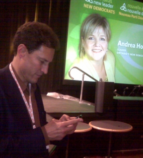 TVO's Steve Paikin used Twitter to report from the floor of the Ontario NDP leadership convention.