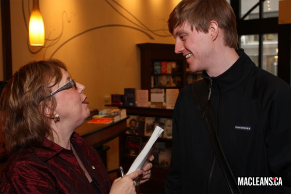 Elizabeth May and Chris Tindal at the Losing Confidence book launch in Toronto