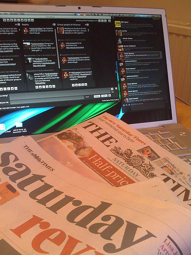 New media vs. Old media Photo by Mark J Hunter