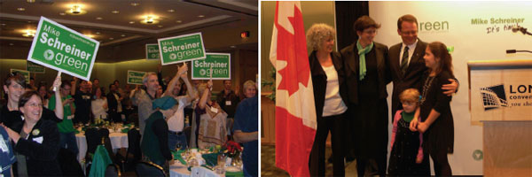 Saturday night at the Green Party of Ontario's leadership convention