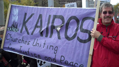 KAIROS members at a climate rally at Queen's Park in Toronto on October 24, 2009